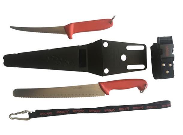 Isolasjonsknivsystem Safeblade 2 Kniv 10"/Kniv 5"/Slire/Belte/Bærestropp 