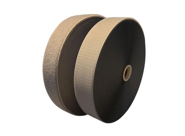 Borrelås Krokbånd 50mm Grå 25m pr rull 