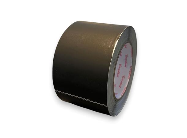 Coroplast 933 SW - 75mm x 50 m 18 rull/krt / Svart alu-tape m/dekkpapir 