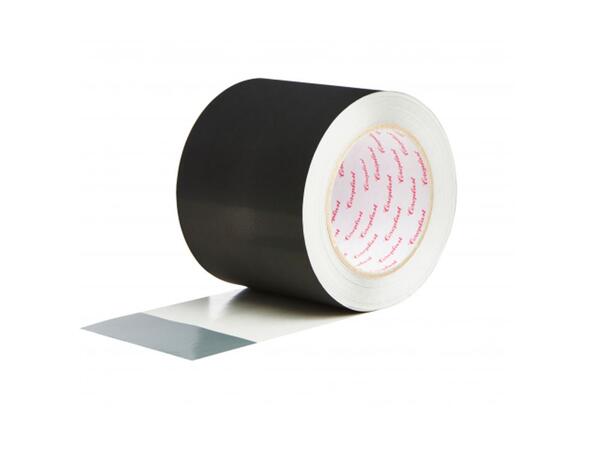 Coroplast 933 SW - 75mm x 50 m 18 rull/krt / Svart alu-tape m/dekkpapir 