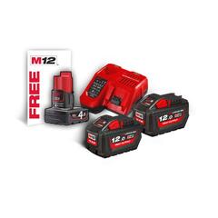 Milwaukee batterisett + lader, M18 12,0 M18 HNRG-122