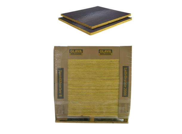 GLAVA lydfelleplate 100mm (2,5m, L) 1200 x 2500 (3 stk - 9m² pr. pakke) 