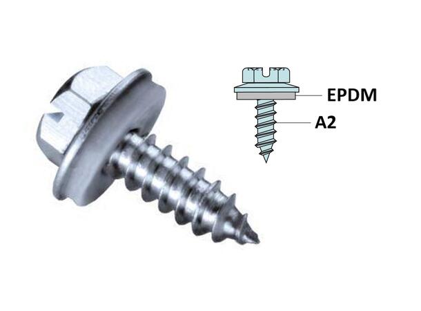 GOEBEL skrue 7976 EPDM 4,8x19mm 500 stk pr. eske / W12ss AISI 304 