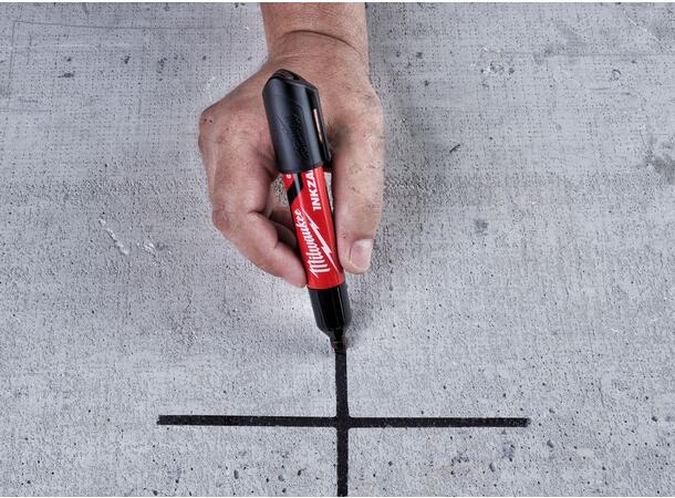 Milwaukee merkepenn, svart flat tupp 
