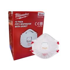 Milwaukee støvmaske m/ventil FFP3 10 stk pr. pakke