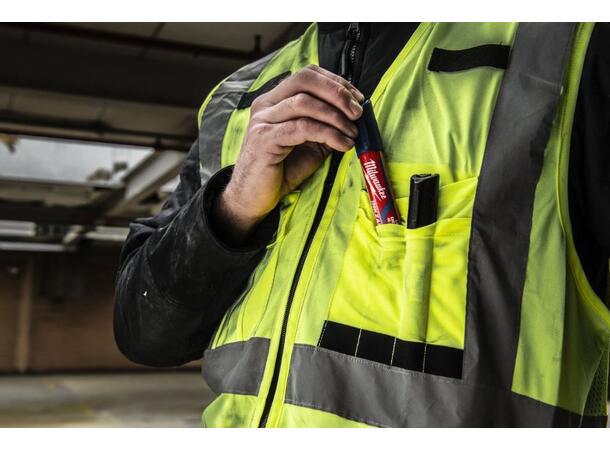 Milwaukee vest - GUL, L/XL 1 stk pr. pakke / HI-VISIBILITY 
