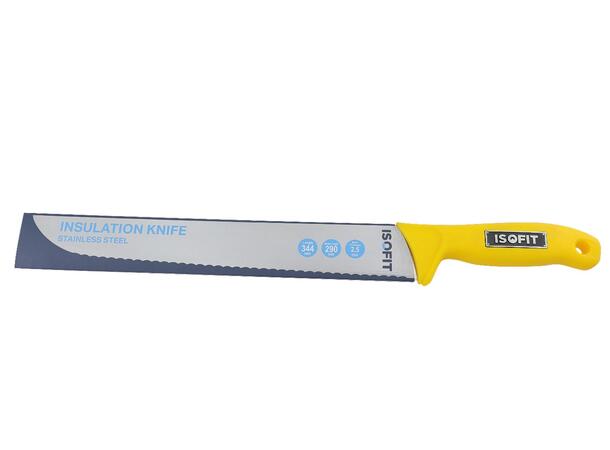 ISOFIT isolasjonskniv 290mm m/tagger 10 stk pr. pakke / gult plastikkskaft 