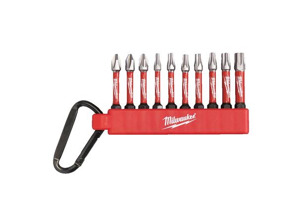 Milwaukee bitssett SHW 10 deler karabinkrok 