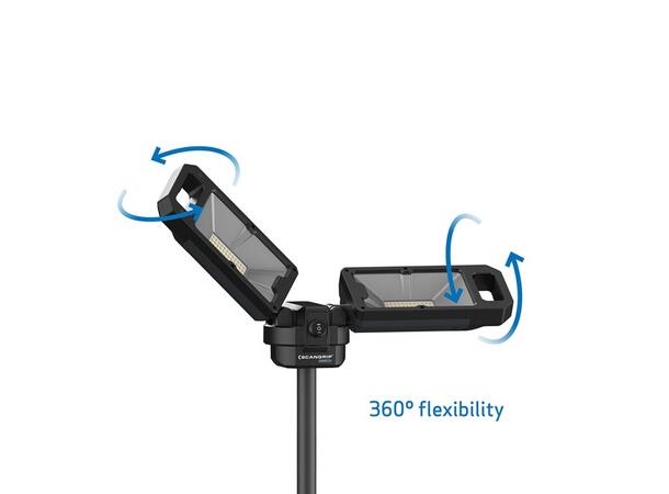 Scangrip® Lyskaster TOWER 5 CONNECT 5000 LUMEN M/STATIV 18-V 