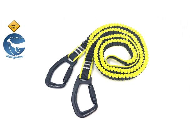 Elastisk stropp 6KG Aluminium twist-lock karabinkroker 